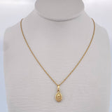 Set Cadena Singapur 1.1gr / 45.cm / 1.2mm + Dije Virgen Guadalupe 0.4gr Oro Amarillo 18K (Oferta) &
