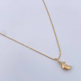 Set Cadena Militar 1.1gr / 45cm / 0.7mm + Dije Luna 0.25 / 1.4cm  Oro Amarillo 18K (Oferta) &