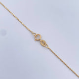 Set Cadena Militar 1.1gr / 45cm / 0.7mm + Dije Luna 0.25 / 1.4cm  Oro Amarillo 18K (Oferta) &