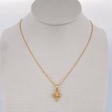 Set Cadena Militar 1.25gr / 45.2cm / 0.7mm + Dije Libelula 0.35gr / 1.4cm  Oro Amarillo 18K (Oferta) &