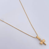 Set Cadena Militar 1.25gr / 45.2cm / 0.7mm + Dije Libelula 0.35gr / 1.4cm  Oro Amarillo 18K (Oferta) &