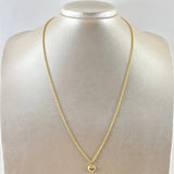 Set Cadena Lazo 1.35gr / 50cm / 1.2mm + Dije Corazón 0.25gr / 1.1cm Troquelado 1.6gr Oro Amarillo 18K (Oferta) ©