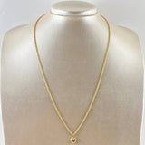 Set Cadena Lazo 1.3gr / 50cm / 1.5mm + Dije Corazón 0.25gr / 1.2cm Bordeado 1.55gr Oro Amarillo 18K (Oferta)