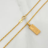 Set Cadena Lazo + Dije One Dólar / 1.75gr / 60 cm Oro Amarillo 18K