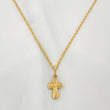 Set Cadena Lazo + Dije Cruz Cristo / 1.65gr / 60 cm Oro Amarillo 18K