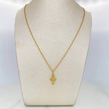 Set Cadena Lazo + Dije Cruz Cristo / 1.65gr / 60 cm Oro Amarillo 18K