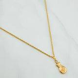 Set Cadena Lazo + Dije Bolsa De Dinero / 1.55gr / 60 cm Oro Amarillo 18K