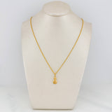 Set Cadena Lazo + Dije Bolsa De Dinero / 1.4gr / 49.5 cm Oro Amarillo 18K