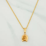Set Cadena Lazo + Dije Herradura De Caballo / 1.8gr / 60 cm Oro Amarillo 18K
