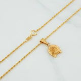 Set Cadena Lazo + Dije Herradura De Caballo / 1.8gr / 60 cm Oro Amarillo 18K