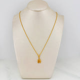 Set Cadena Lazo + Dije Herradura De Caballo / 1.8gr / 60 cm Oro Amarillo 18K