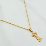 Set Cadena Lazo + Dije Divino Niño / 1.7gr / 59.5 cm Oro Amarillo 18K