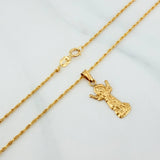 Set Cadena Lazo + Dije Divino Niño / 1.7gr / 59.5 cm Oro Amarillo 18K