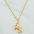 Set Cadena Lazo + Dije Caballo / 2.1gr / 60 cm Oro Amarillo 18K