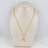 Set Cadena Lazo + Dije Caballo / 2.1gr / 60 cm Oro Amarillo 18K
