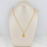 Set Cadena Lazo + Dije Virgen Milagrosa / 1.75gr / 60 cm Oro Amarillo 18K