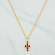 Set Cadena Lazo + Dije Cruz Tupida / 1.7gr / 49.5 cm Oro Amarillo 18K