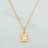 Set Cadena Lazo + Dije Oso Ts / 1.65gr / 50 cm Oro Amarillo 18K
