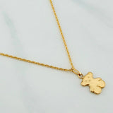Set Cadena Lazo + Dije Oso Ts / 1.65gr / 50 cm Oro Amarillo 18K