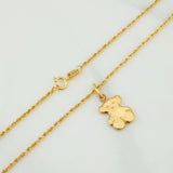 Set Cadena Lazo + Dije Oso Ts / 1.65gr / 50 cm Oro Amarillo 18K
