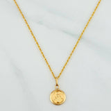 Set Cadena Lazo + Dije Virgen Milagrosa / 1.45gr / 50 cm Oro Amarillo 18K