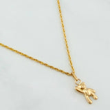 Set Cadena Lazo + Dije Oso / 1.4gr / 49.5 cm Oro Amarillo 18K
