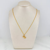 Set Cadena Lazo + Dije Tres Gracias / 1.6gr / 50 cm Oro Amarillo 18K