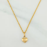 Set Cadena Lazo + Dije Corazón / 1.35gr / 49.5 cm Oro Amarillo 18K