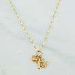 Set Cadena Flor Espejo + Dije Tres Gracias / 1.5gr / 45 cm Oro Amarillo 18K