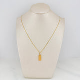 Set Cadena Escalera Plana + Dije One Dólar / 2.3gr / 50 cm Tres Oros 18K