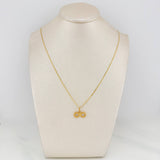 Set Cadena Escalera Plana + Dije Infinito / 2.15gr / 50 cm Tres Oros 18K