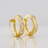 Candongas Carril 1.6g / 1.3cm Oro Amarillo 18K