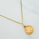 Set Cadena Escalera + Dije Oso Ts / 2.9gr / 50 cm Oro Amarillo 18K