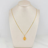 Set Cadena Escalera + Dije Oso Ts / 2.9gr / 50 cm Oro Amarillo 18K