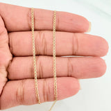 Set Cadena Escalera + Dije Oso Ts / 2.6gr / 50 cm Oro Amarillo 18K