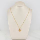 Set Cadena Escalera + Dije Mariposa / 2.95gr / 50 cm Oro Amarillo 18K