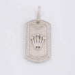 Dije Placa Corona 6.5g / 3.6cm Oro Blanco 18K