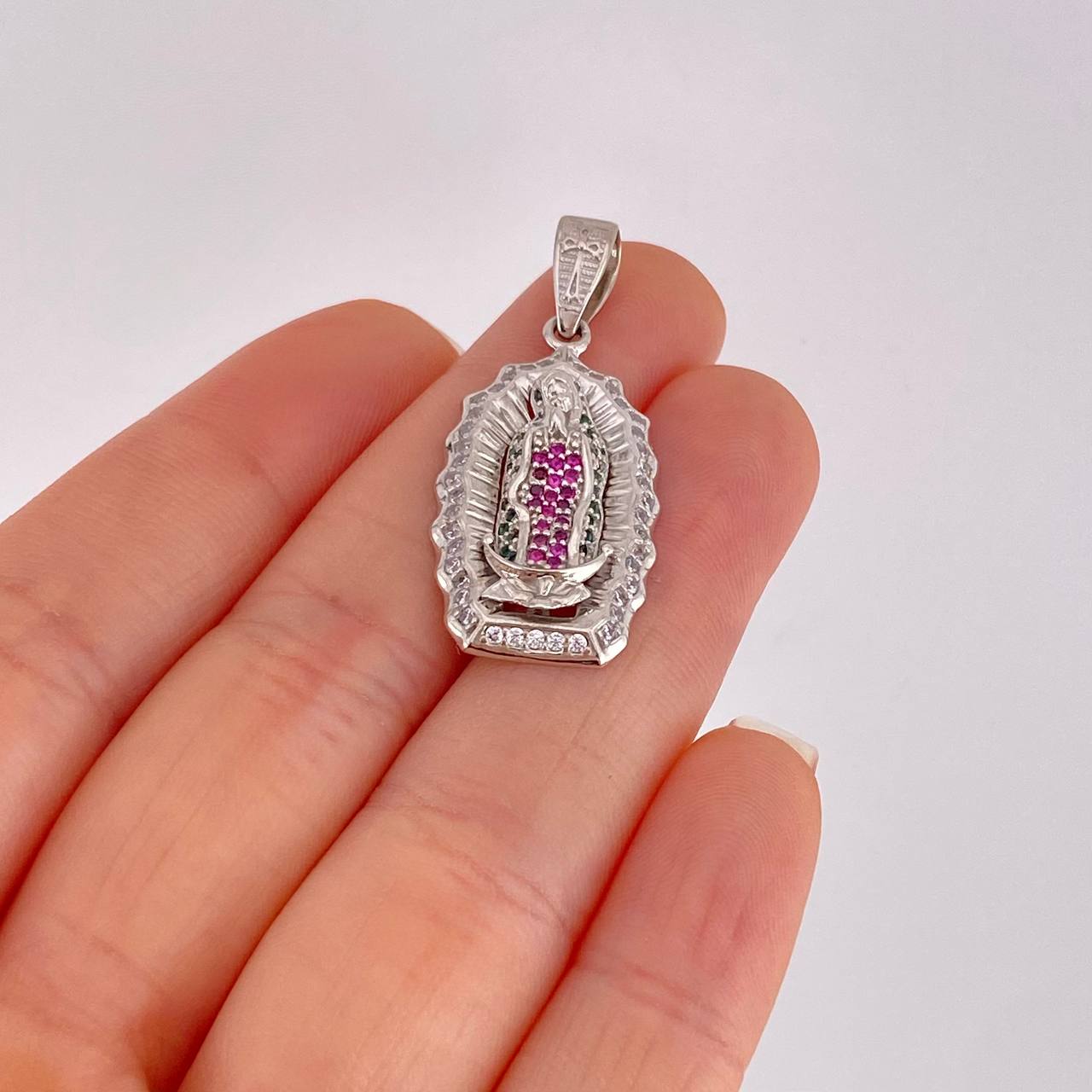 Dije Virgen Guadalupe 5.5g / 3.5cm Oro Blanco 18K
