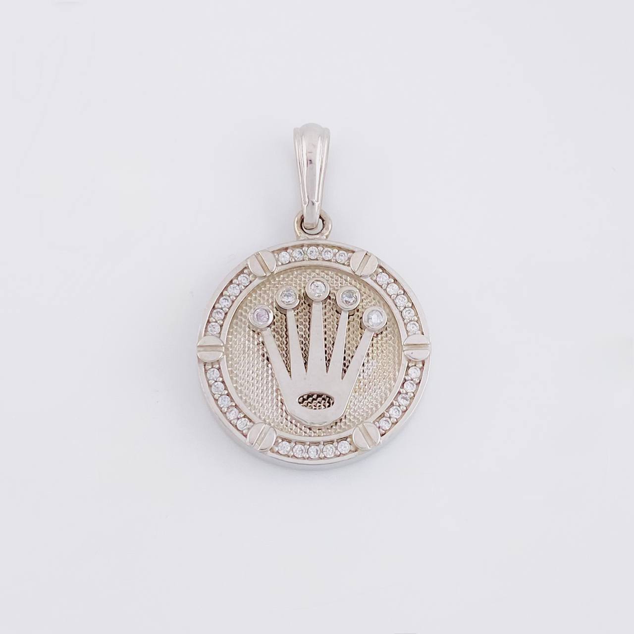 Dije Corona 4.55g / 2.8cm Oro Blanco 18K