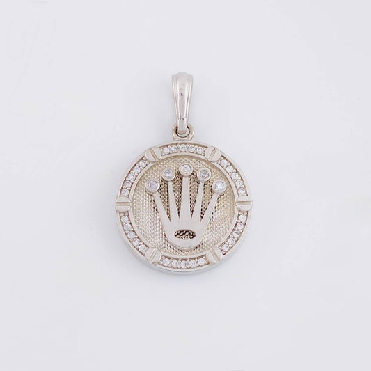 Dije Corona 4.55g / 2.8cm Oro Blanco 18K