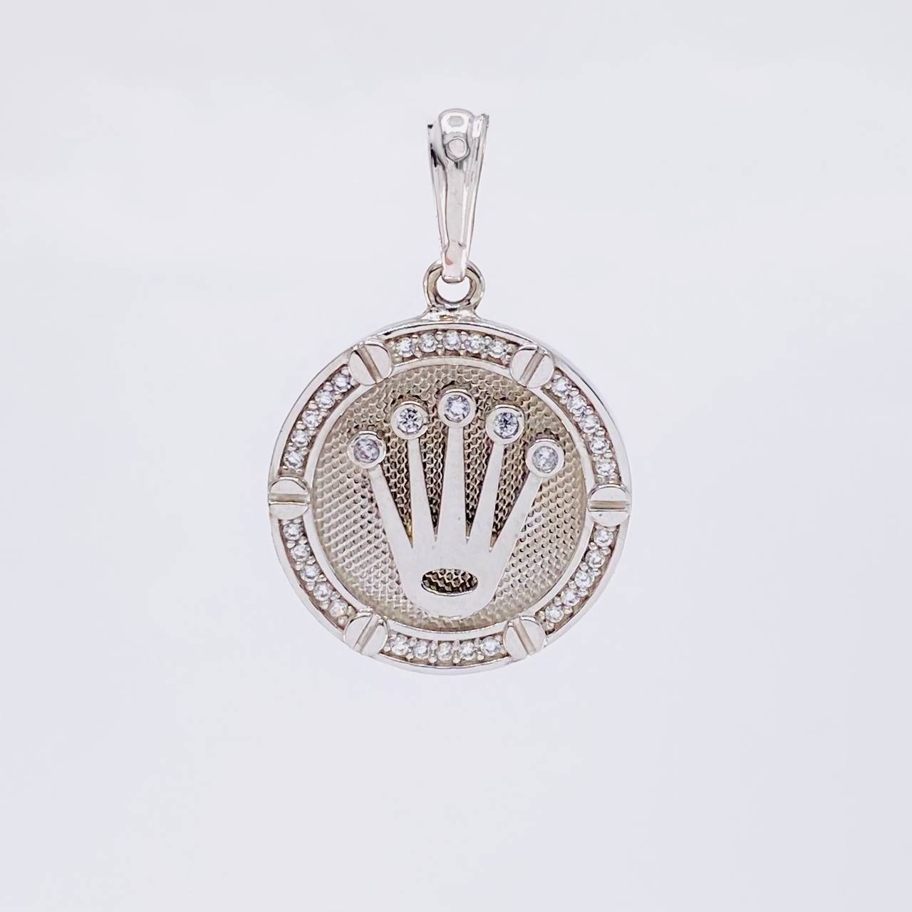 Dije Corona 4.55g / 2.8cm Oro Blanco 18K