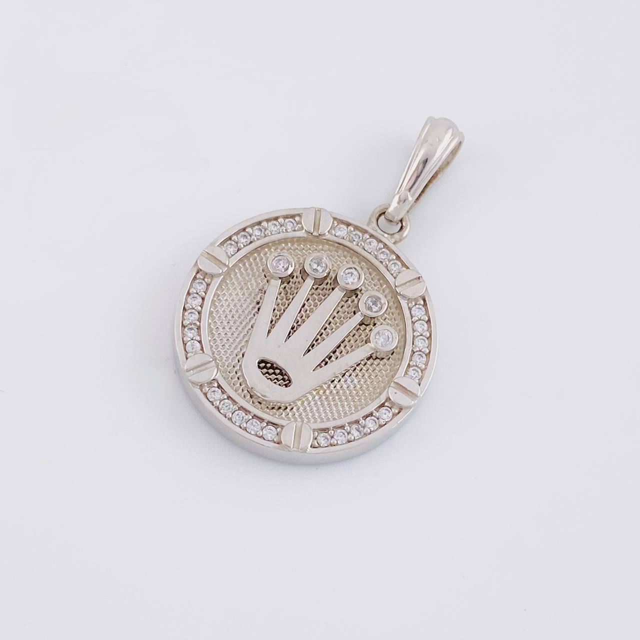 Dije Corona 4.55g / 2.8cm Oro Blanco 18K