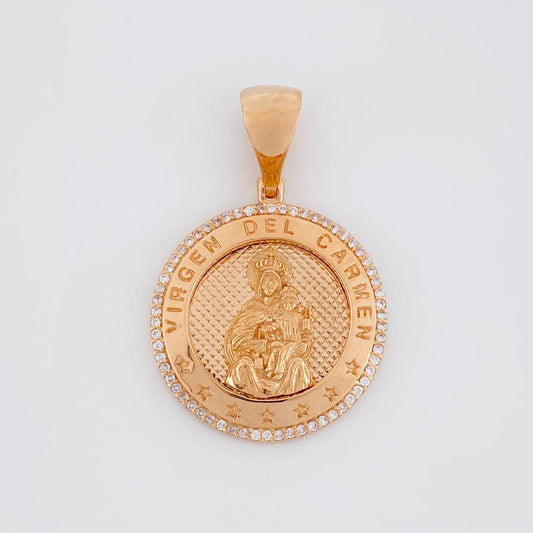 Dije Virgen del Carmen 7.85g / 3.5cm Oro Rosa 18K