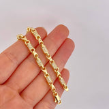 Cadena Rústica Barril 55.65g / 70cm / 4.6mm Oro Amarillo 18K