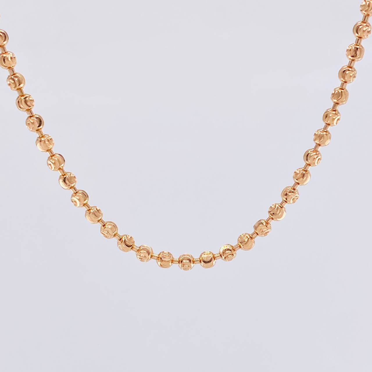 Cadena Militar Media Luna 13.75g / 50cm / 2.9mm Oro Rosa 18K