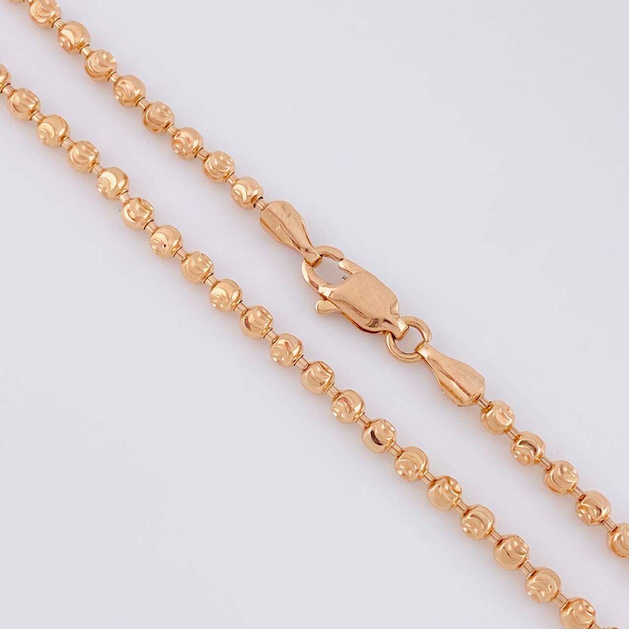 Cadena Militar Media Luna 13.75g / 50cm / 2.9mm Oro Rosa 18K