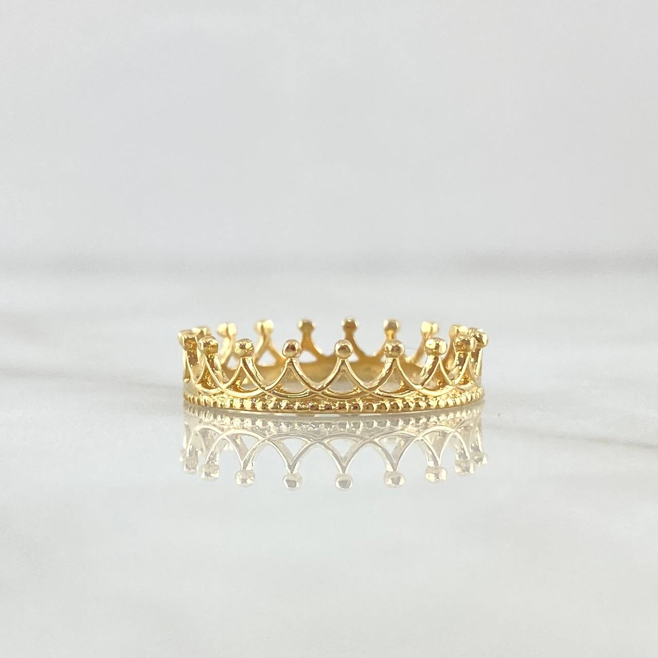 Anillo Corona 1.6gr / T6 3/4 / Oro Amarillo 18K ©