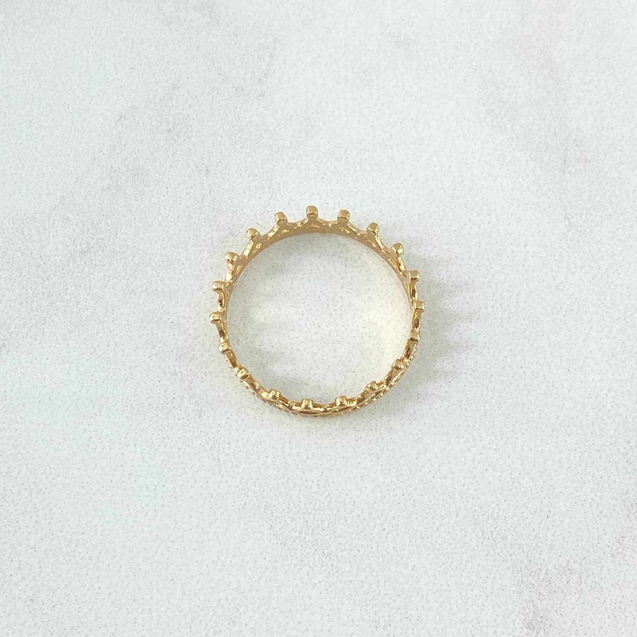 Anillo Corona 1.6gr / T6 3/4 / Oro Amarillo 18K ©