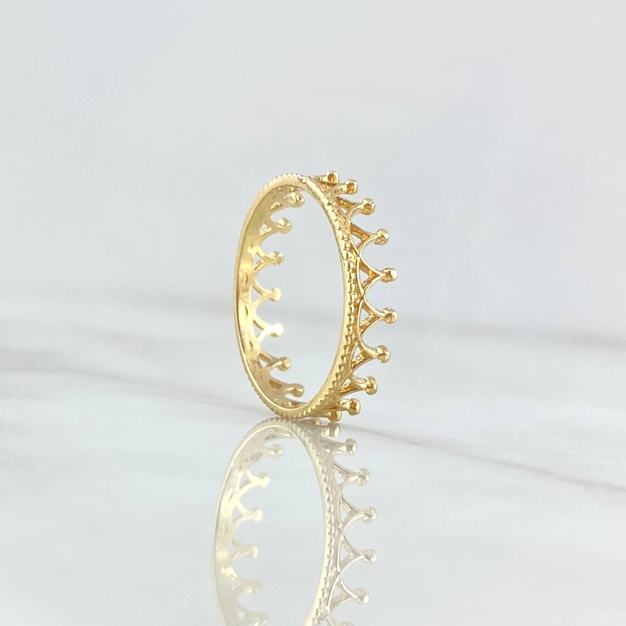 Anillo Corona 1.6gr / T6 3/4 / Oro Amarillo 18K ©