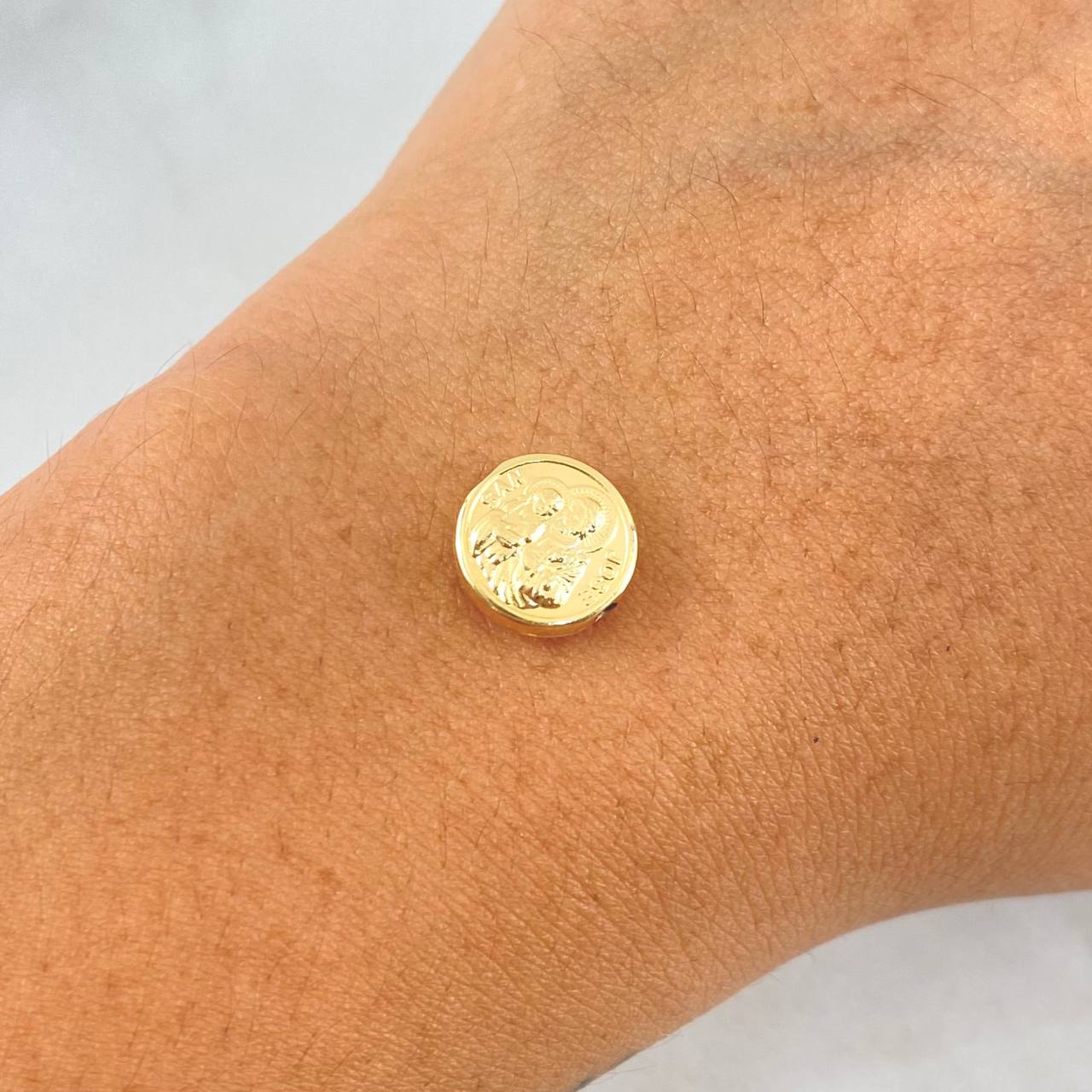 Herraje San Jose 0.55gr / 1.2cm / Tambor Oro Amarillo 18K